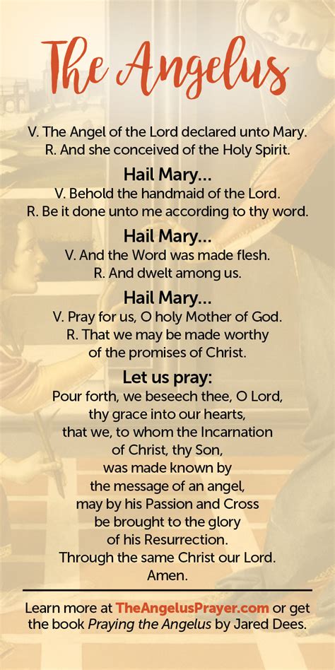 Angelus Prayer Printable